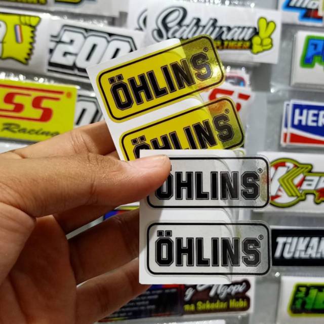 Sticker transparan Ohlins (kecil)  isi 2 minim pembelian produk harus 20rb