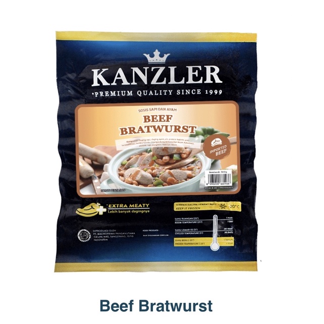 

Kanzler Beef Bratwurst 360g