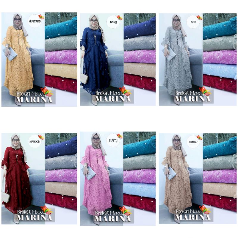 MX MARINA MAXI MARINA MAXI BRUKAT MAXI DRESS GAMIS BRUKAT CK