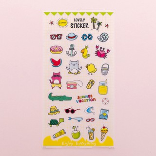  stiker kartun korea  lucu sticker dekorasi stationery 