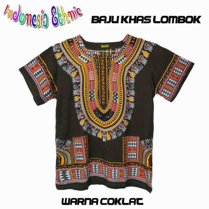new baju etnik lombok / baju dashiki aneka warna hippies/boho pria  053