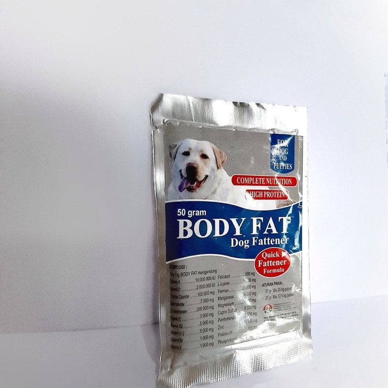 Body fat dog vitamin obat penggemuk badan anjing suplemen fattener puppy pengendut pembesar bodyfat