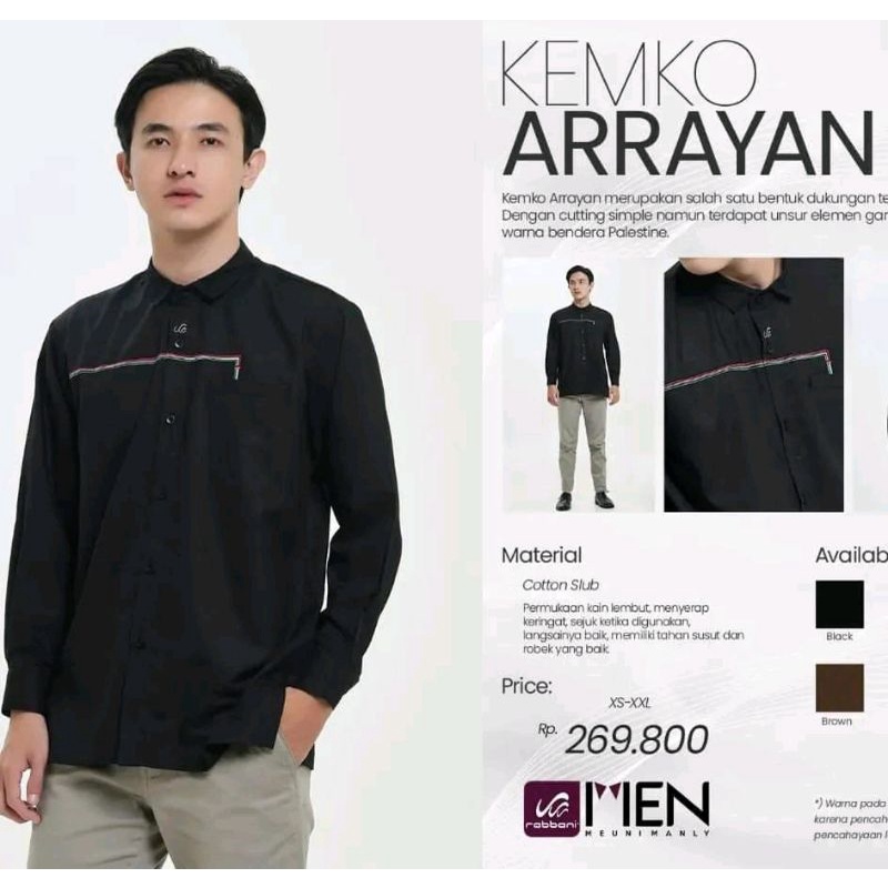 Rabbani - baju koko - baju pria - kemko rabbani - kemko pria lengan panjang