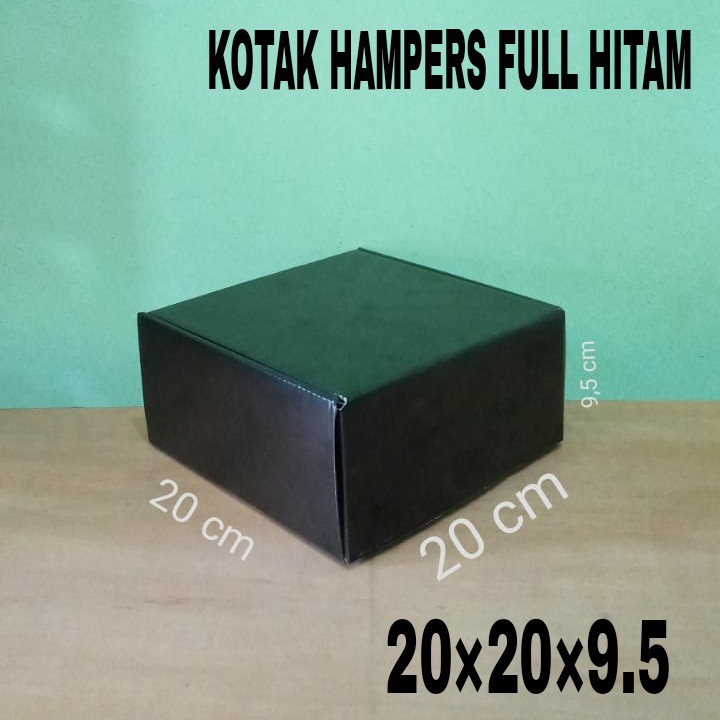 

10 pcs KARDUS HITAM 20X20X9.5CM PIZZA BOX KOTAK KADO HAMPERS DUS HITAM