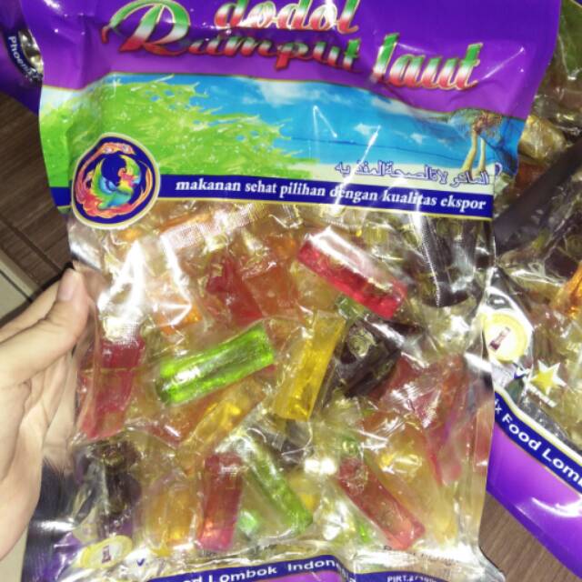 

dodol rumput laut Phoenix khas lombok - snack jajan camilan enak sehat cocok untuk kue lebaran