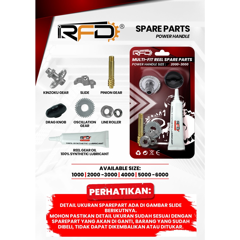 SPAREPART REEL MURAH UNTUK REEL POWER HANDLE