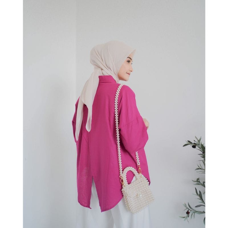 Kemeja Wanita Oversize / Nelka Linen Shirt