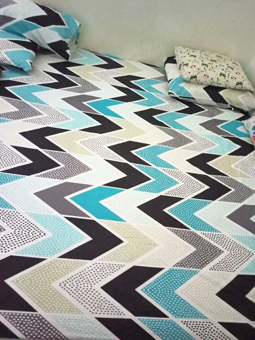 Sprei Double 160x200 And 140x200 Bahan Katun Star Cvc Lokal  Bisa Custom Ukuran  Kotak Pesan