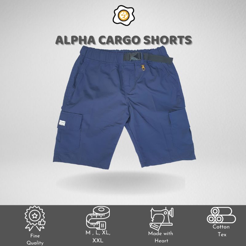 Ezra Alpha Cargo Short Pants - Celana Cargo Pendek Pria Dewasa