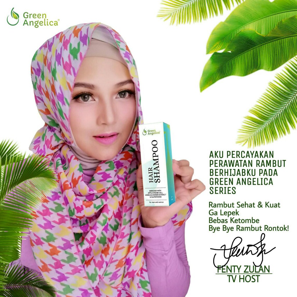 COMBO 3 GREEN ANGELICA MENGATASI RAMBUT RONTOK KETOMBE RUSAK LEPEK