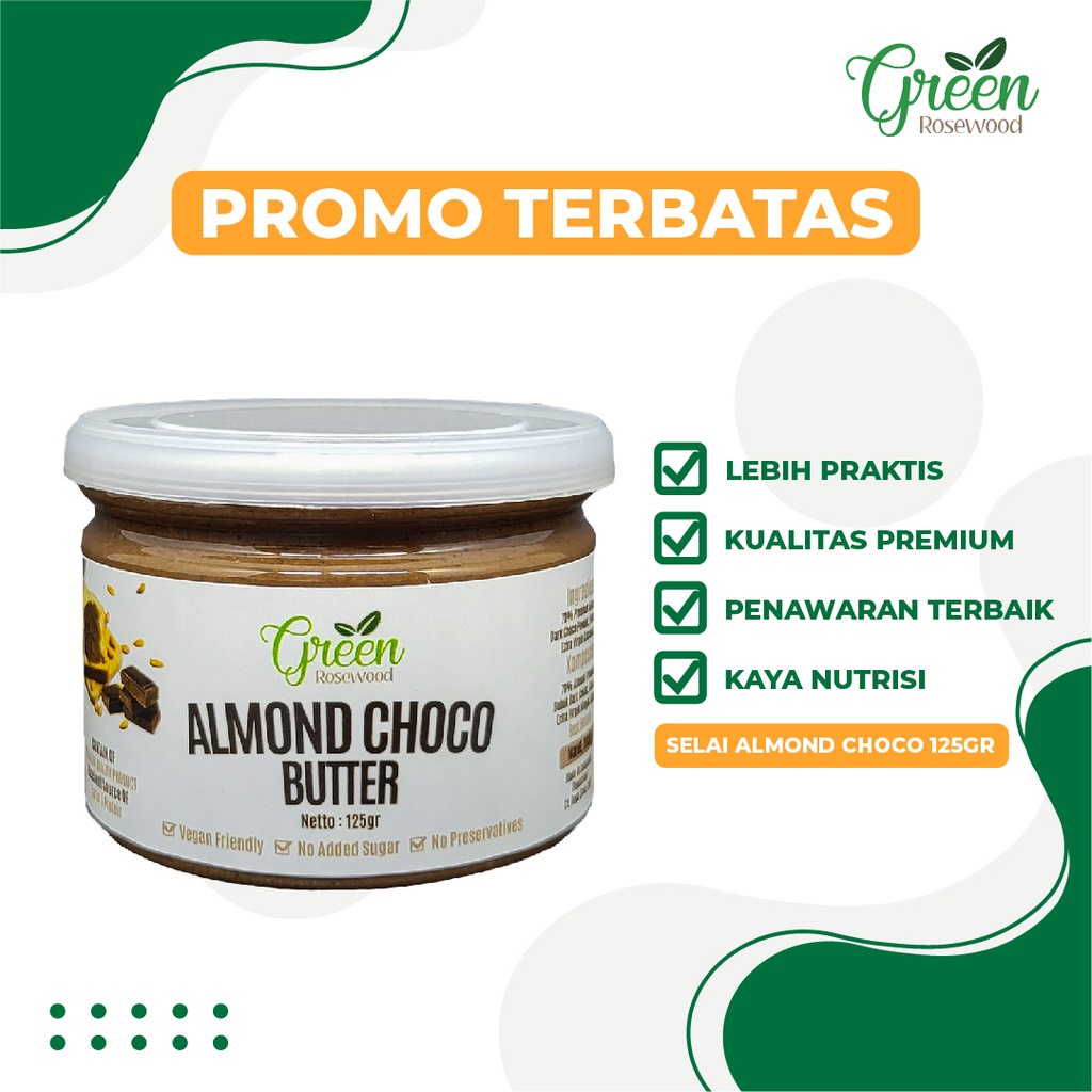 

SELAI ALMOND COKLAT 125 GRAM PREMIUM - ALMOND CHOCO BUTTER GLUTEN FREE