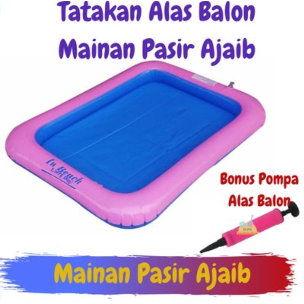 Alas Pasir 42 X 60 cm Tatakan Pasir Ban Balon Pasir Kinetik Murah FREE POMPA - PADASAMAH