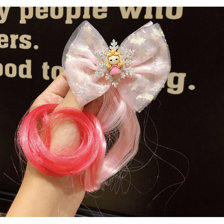 Jepit Rambut Unicorn Frozen Model Rambut Palsu Wig Anak Perempuan