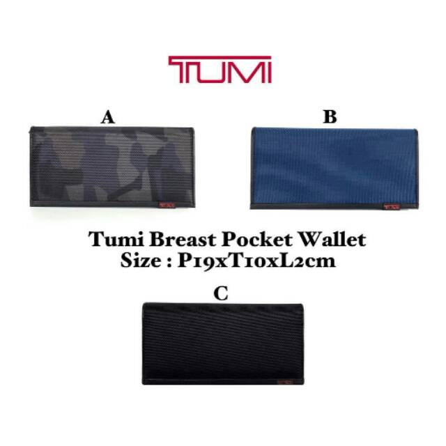 Tumi men Breast Pocket Wallet dompet original authentic asli