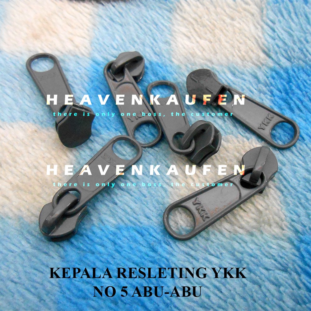 Kepala Resleting / Kepala Zipper YKK Abu Abu No 5