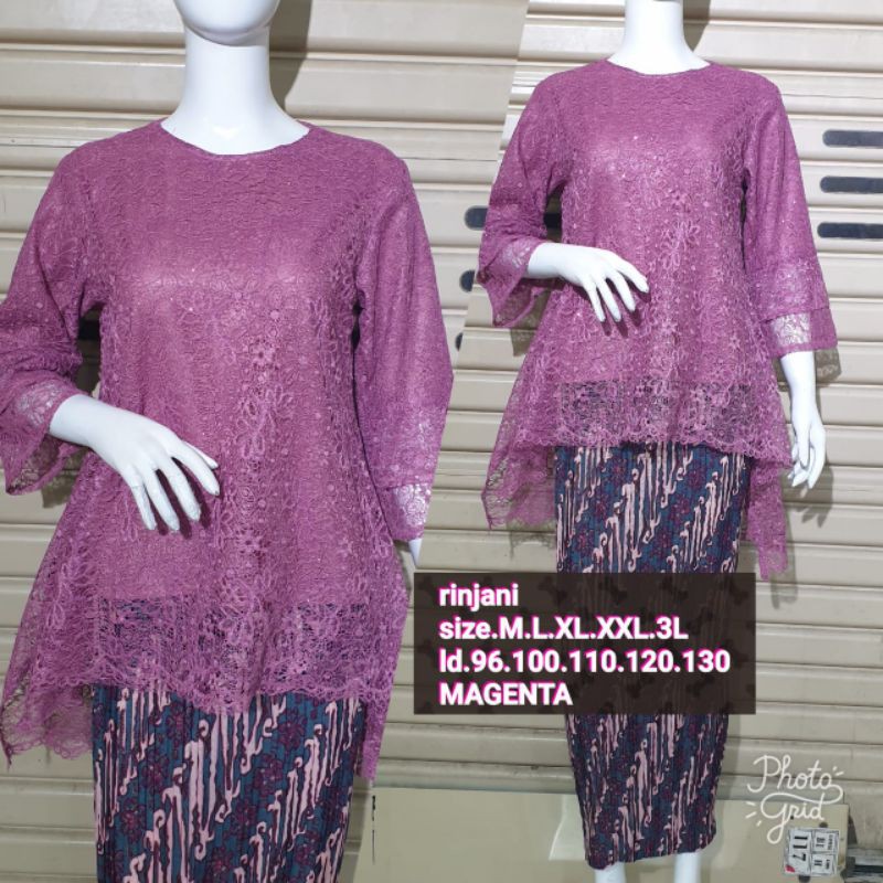 IndahKebaya | BANYAK WARNA / SET KEBAYA RINJANI JUMBO / KEBAYA OOTD KEKINIAN / TERLARIS KEBAYA MURAH