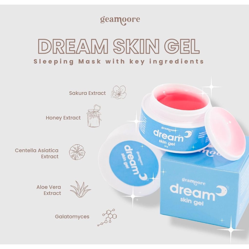 GEAMOORE dream skin gel / body lotion / black scrub / body toner / sanspray / sunscreen / hair mask / collagen collaberry collachoco / hair mask / bubble gum miracle serum wajah tubuh body face vitamin cocoa vanilla day night lovaberry murah bpom viral