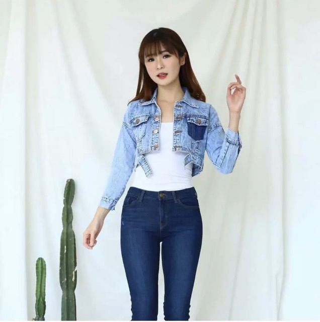 JACKET JEANS ARIELLA CROP / JAKET JEANS ARIELLA