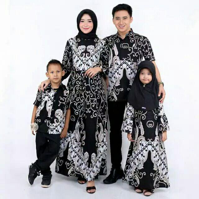 Batik Couple Keluarga Sania Ruffle Ori Ndoro Jowi Dnt Ulir Putih