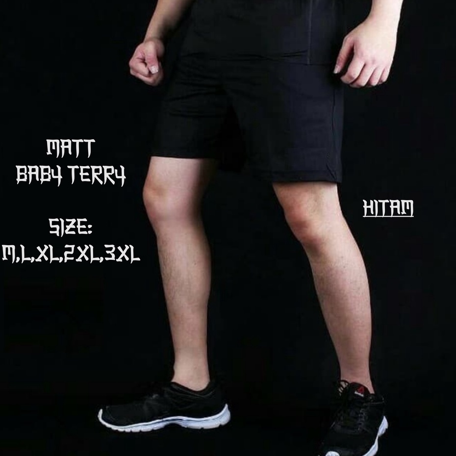 CELANA HARIAN DISTRO PENDEK KOLOR SANTAI PRIA WANITA DEWASA JUMBO POLOS BAHAN BABY TERRY CLANA SPORT