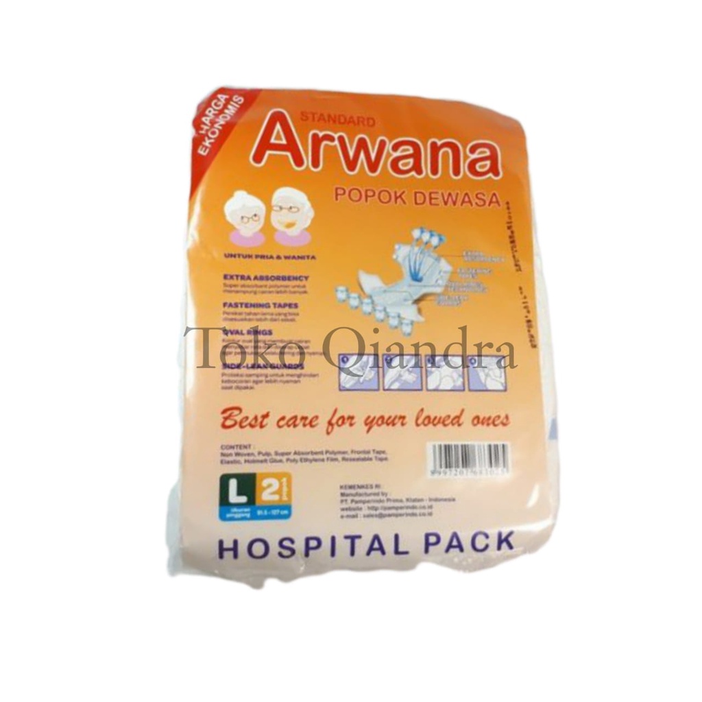 POPOK DEWASA PEREKAT ARWANA ISI 12 pcs