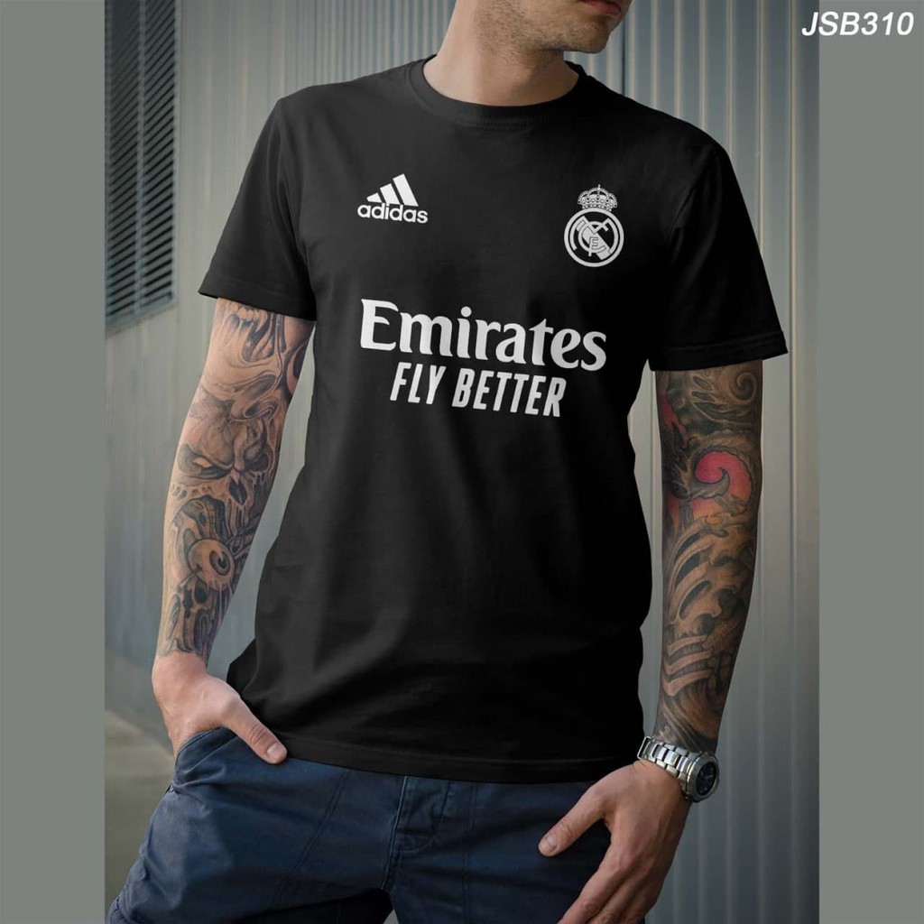 Baju Kaos Bola Pria Murah Atasan Real Madrid Pakaian Pendek Pria Original Jumbo
