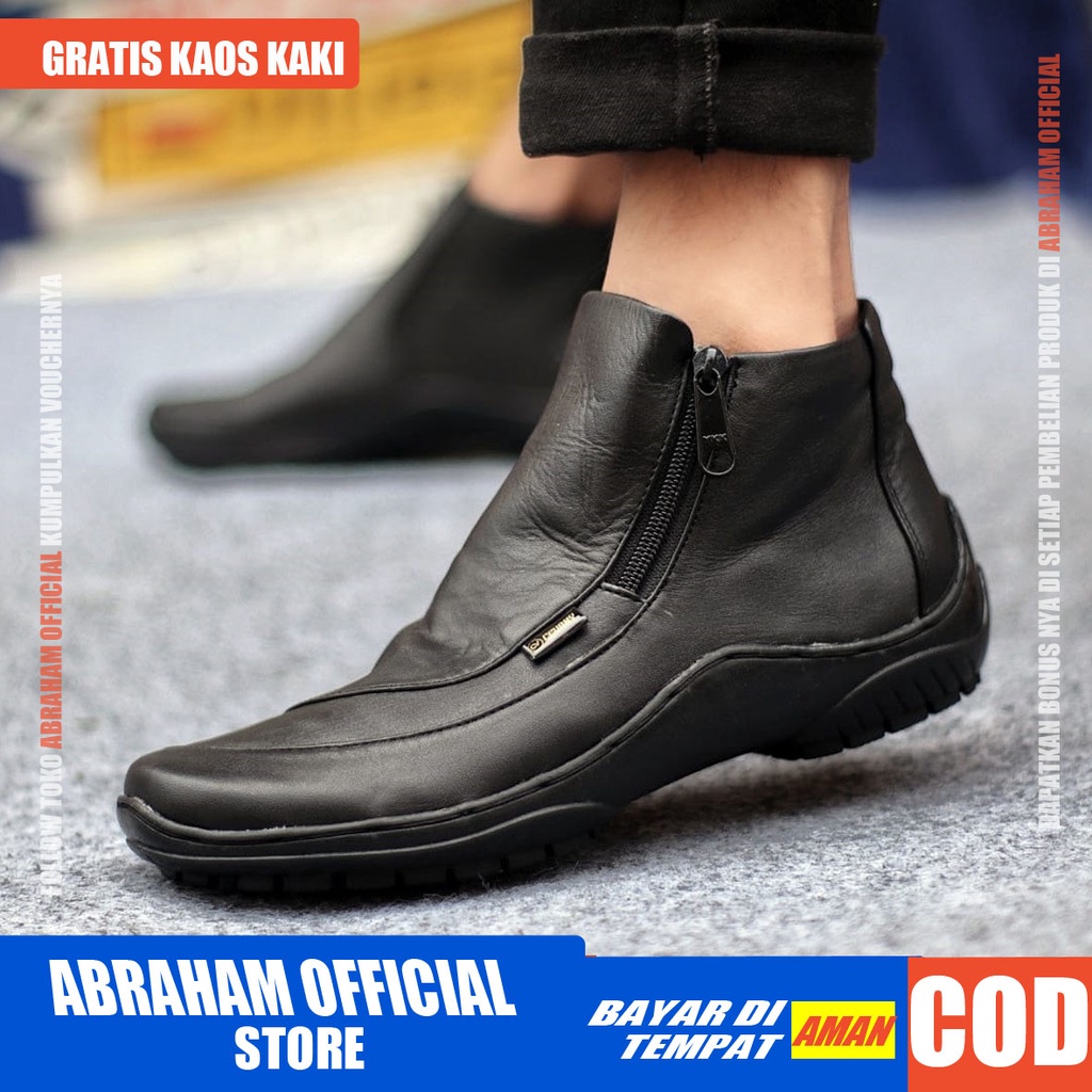 ABRHM X CORA Sepatu Formal Pria Sepatu Pria Casual Kulit Asli Sepatu Casual Sepatu Kasual Cowok / Cowo Oxford Kerja Kantor Kuliah Kondangan Gaya Keren Kekinian Original Murah Terlaris