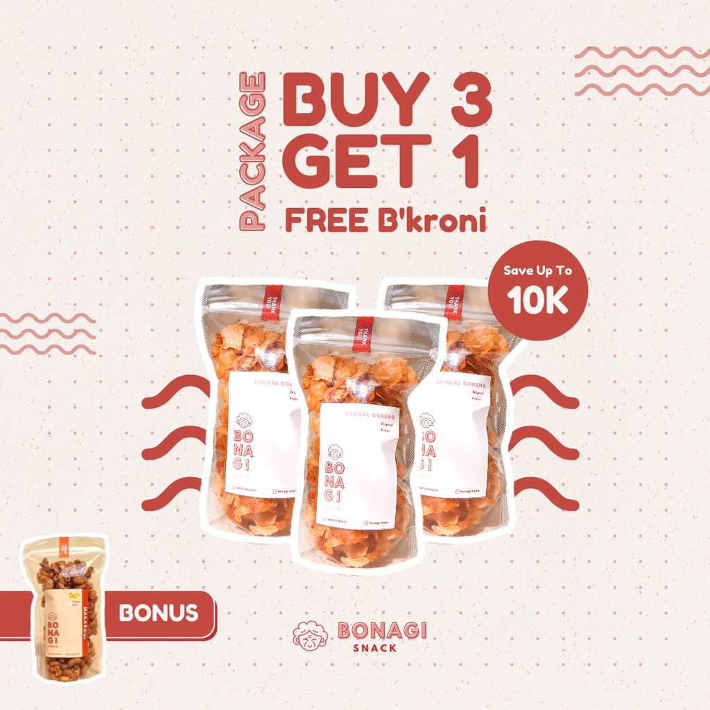 

PACKAGE - BUY 3 Kering Kentang GET 1 FREE B'Kroni