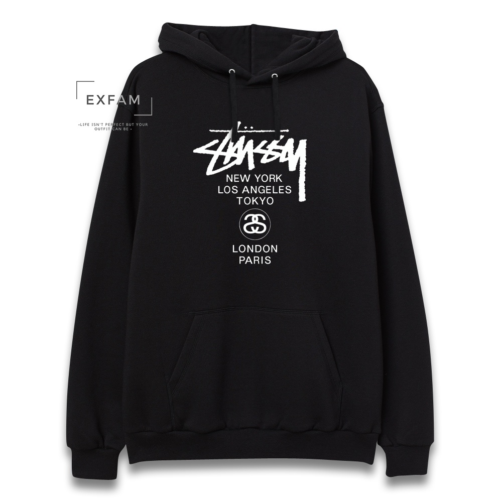 Hoodie Stussy Sweater Jaket Stussy Original Pria Wanita Cotton Fleece M L XL XXL