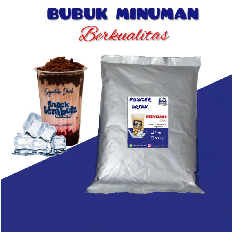 

Bubuk Minuman rasa redvelvet / powder drink red velvet / Serbuk minuman rasa redvelvet 500g