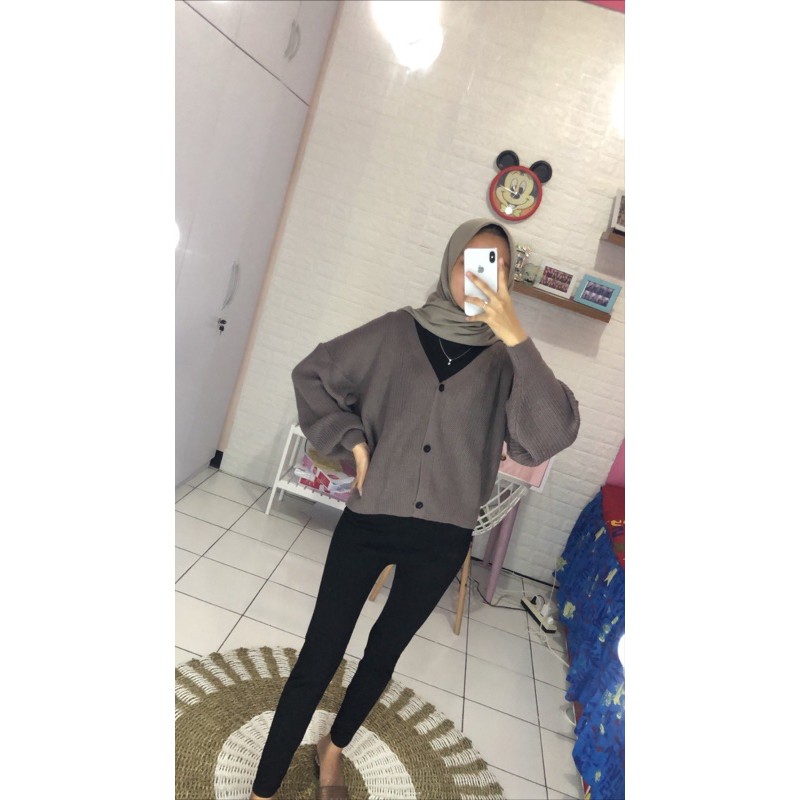 Lolly Cardy // Cardy rajut termurah by @stripetee_mrln-Burgandy