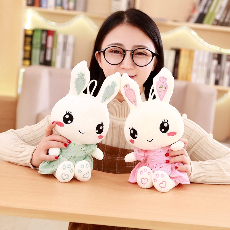 Boneka Kelinci Bahan Plush Ukuran 50cm untuk Hadiah Ulang Tahun Anak