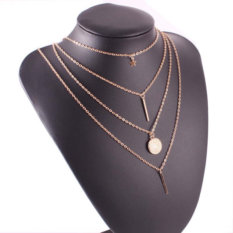 ✿AYN✿  KALUNG NECKLACE FA122 / LIONTIN FASHION 4 LAYER IMPORT KEKINIAN