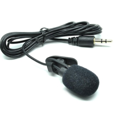 3.5mm Microphone with Clip for Smartphone / Laptop / Tablet PC - SR-503 - Black