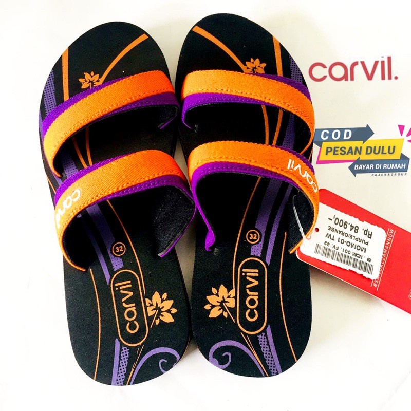 Murah CARVIL Sandal Anak Perempuan Casual MOMO 01 Tw Sendal Anak Cewek Kasual Selop Slop Slip On Tre