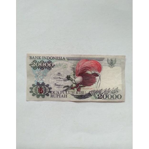 uang Kuno uang lawas 20.000 cendrawasih asli