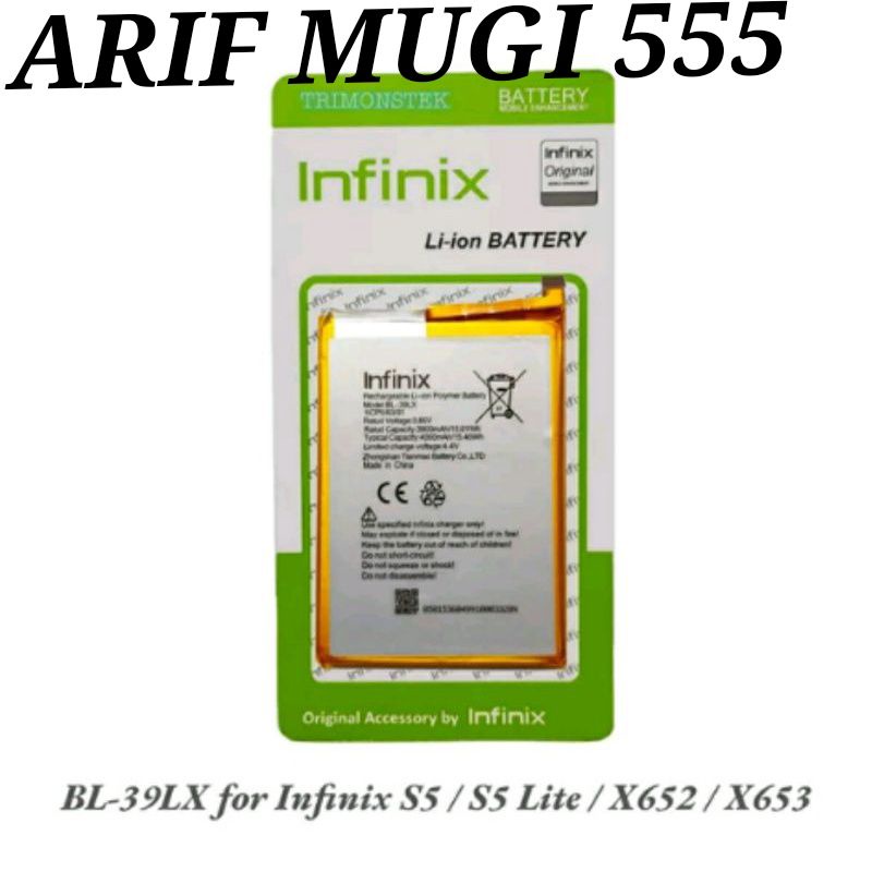 Battery Batrai Batu Batre infinix smart 5 S5 Lite Smart 4 X652 X653 X653C BL39X Original