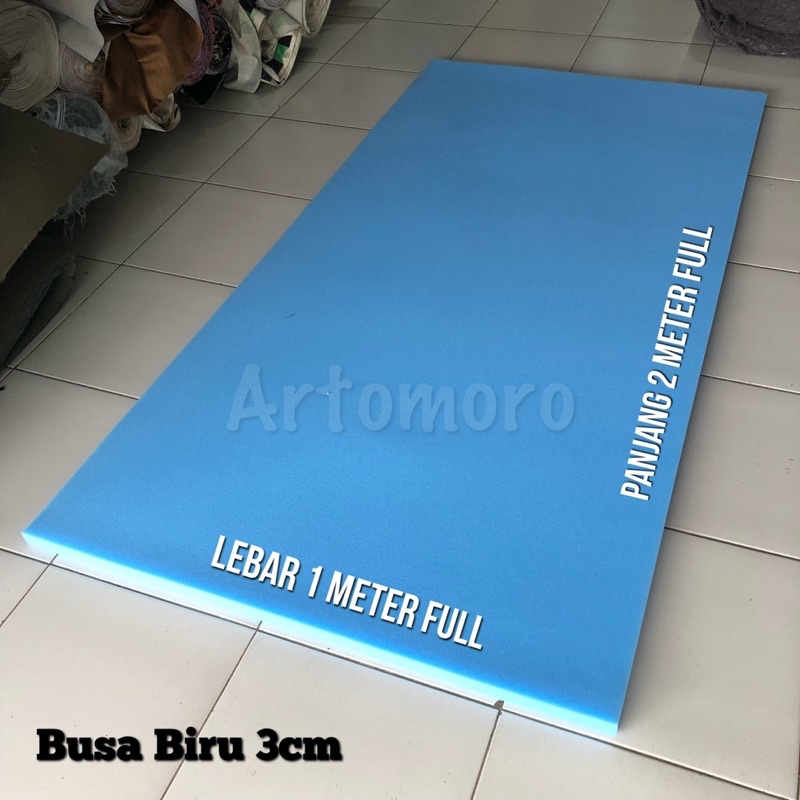 Busa Foam Biru 3 CM Lembaran  (100cm x 200cm FULL) untuk Jok Sofa Kursi