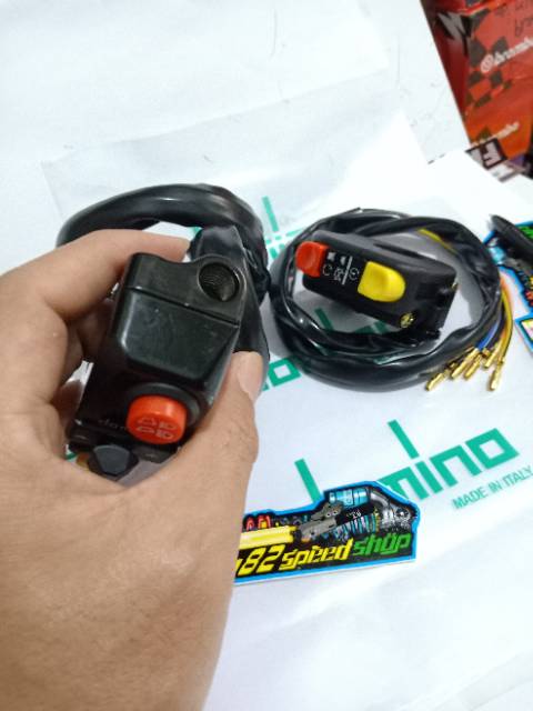 Harga Sepasang Saklar Set / Holder Set Domino Kiri Kanan Universal