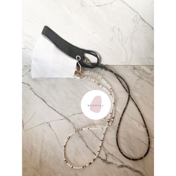 strap masker beads,rantai masker,kalung masker artis mote,tali masker korea