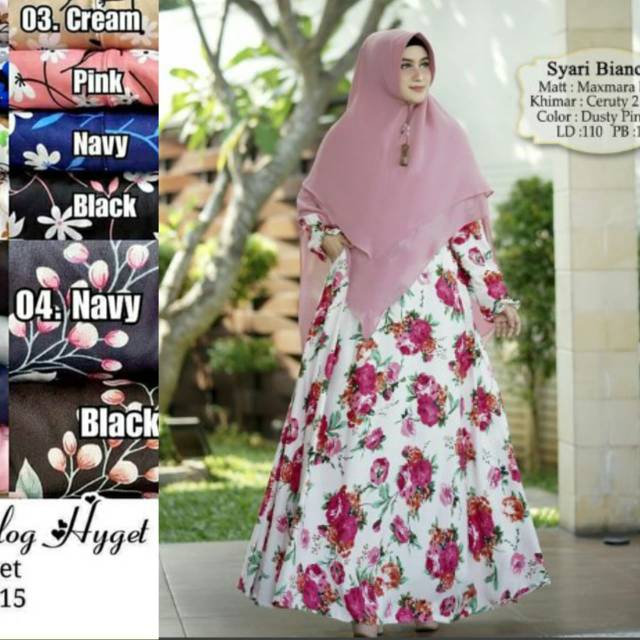 Gamis katun motif bunga terbaru //gamis katun //gamis bunga //gamis kekinian