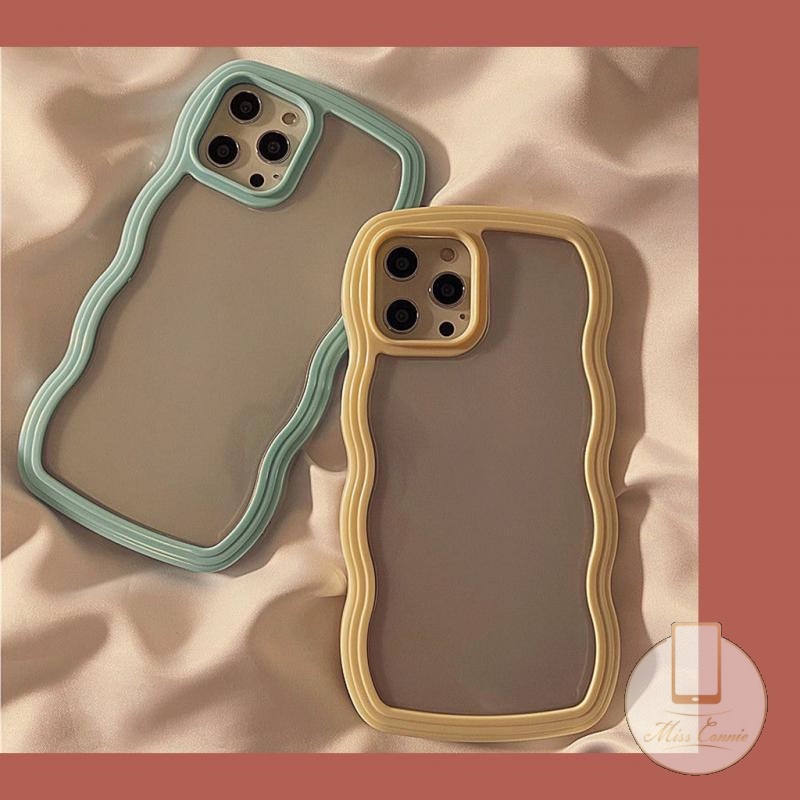 Oppo A78 A55 A17 A16K A96 A15 A16 A12 A77 A95 A57 A1K A77s A54 A5s A17K A3s A74 A76 A12E A7 A16E A53 A5 A9 A31 A16s A52 F9 Reno 8t Mewah Simple Wavy Edge Macaron Candy Color Case