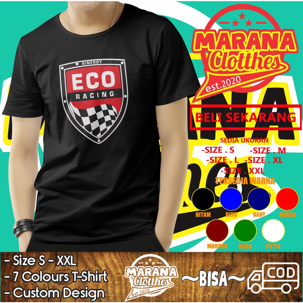Kaos Eco Racing Logo Baju Otomotif
