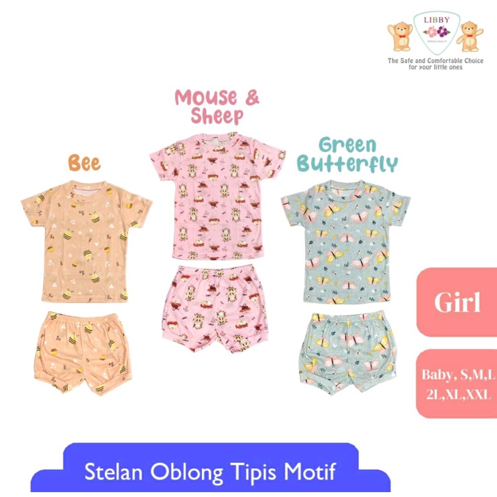 LIBBY SETELAN BAYI DAN ANAK MOTIF GARDENS BY THE JOY / SETELAN BAYI DAN ANAK