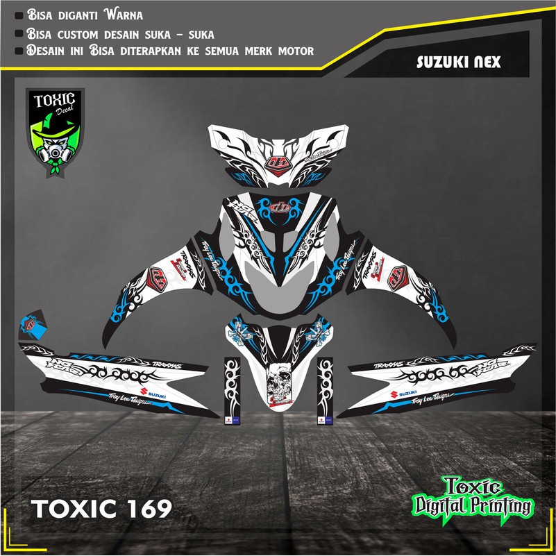 Sticker Decal YAMAHA MIO SPORTY MOTIF HITAM PUTIH