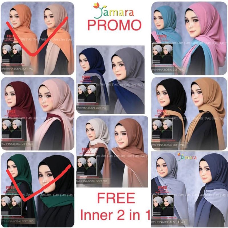 hijab 2 warna