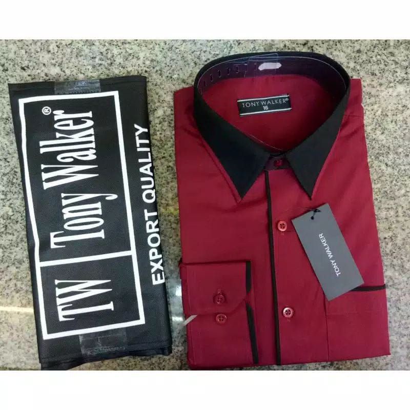 Kemeja Panjang TW Tony Walker Original Distro Premium Kemeja Polos Lis Kemeja Kantor Kemeja Formal Nikah Nikahan Tony Walker Original Ukuran S M L XL XXL Kemeja Pria Dalaman Jas