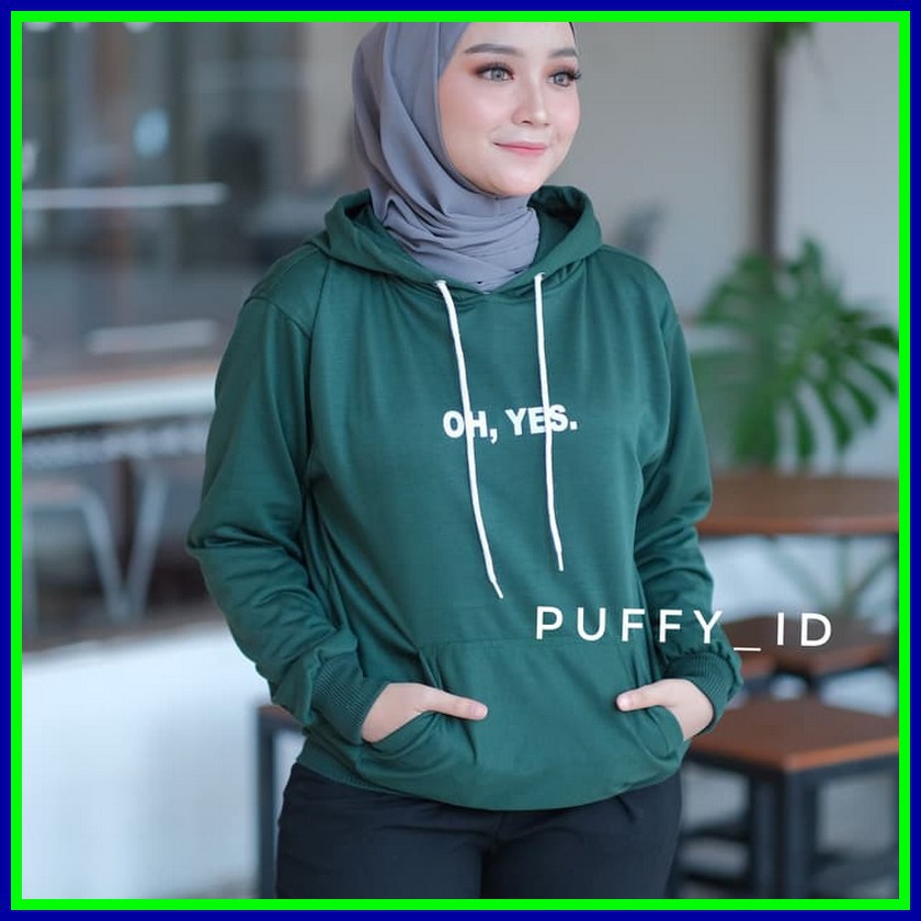  Jaket  Wanita Funny Emporer Hijau  Army  Polos Cewek  Ukuran 