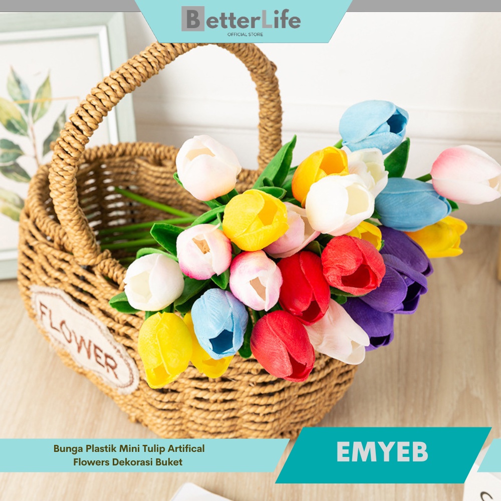 Better Life - Bunga Plastik Mini Tulip Artifical Flowers Dekorasi Buket EMYEB