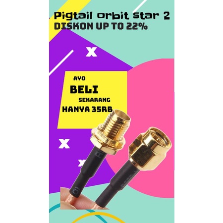 Pigtail Rpsma female to sma male untuk modem orbit star 2